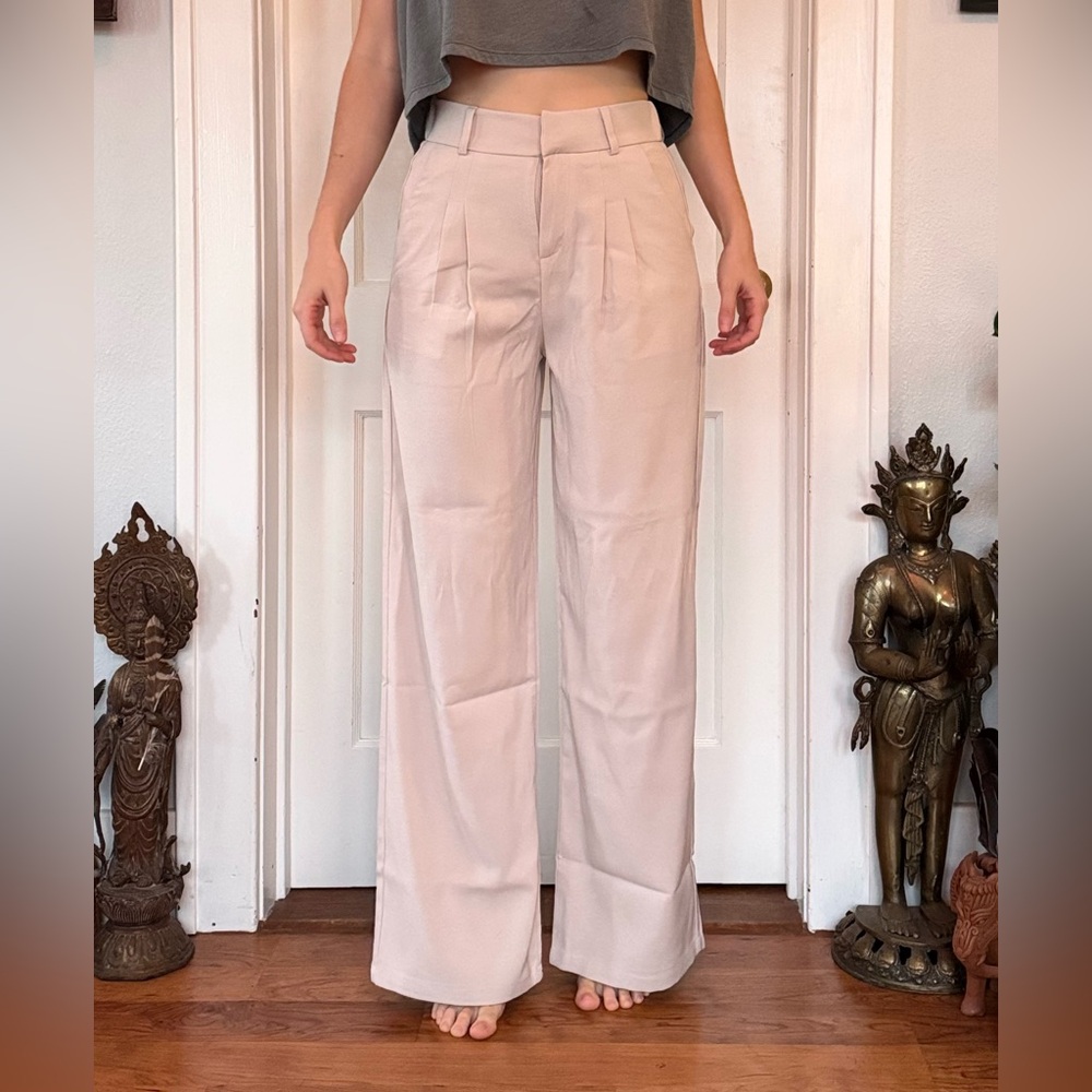 Daisy Grace Beige wide-leg pants size S